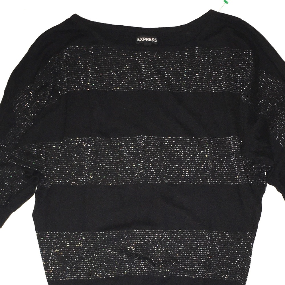 🌹HP🌹EUC Metallic Striped Knit Versatile Sporty - Picture 5 of 6